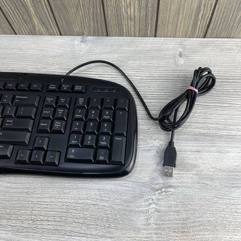 Logitech USB Wired Classic Keyboard 200 Black Tested And Working